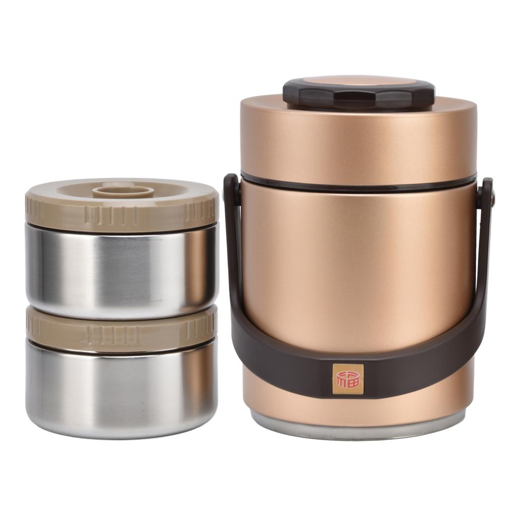 Изолированный ланч-бокс большой вместимости 1,5 л из нержавеющей стали, портативный, с вакуумной термоизоляцией, для взрослых и студентов
