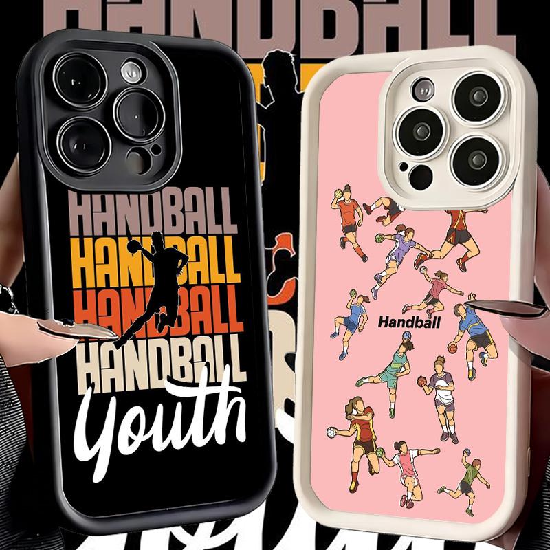 Чехол для телефона iPhone 17 Air 16E 15 16 Pro Max Спортивный чехол Гандбол 14 Plus 13 12 Mini Мягкий силиконовый чехол Fundas