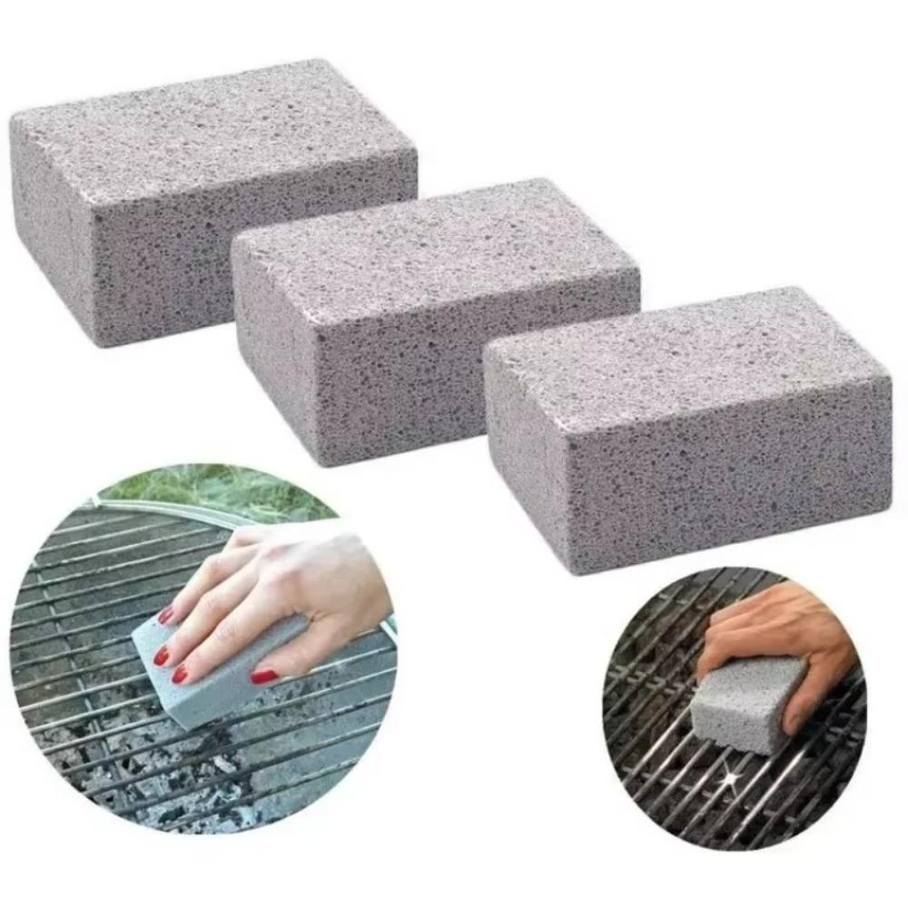 Grey BBQ Grill Cleaning Brush Brick Block Cuttable Grill Cleaning Brick New Pumice Cleaning Stone