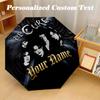 Автоматический складной зонт The Cure с 8 ребрами, персонализированный с текстом имени, для дождя и солнца, подарок