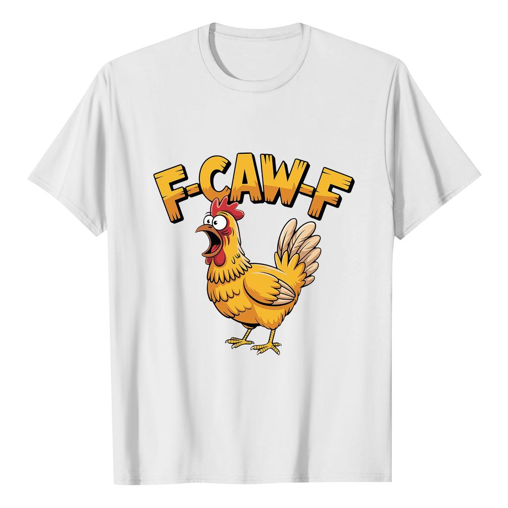 F-CAW-F Women's Casual Letter Print Short-sleeved Top T-shirt