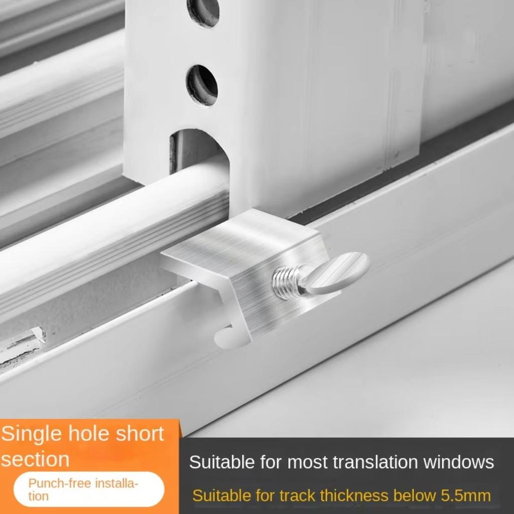 Aluminum Alloy Window Locks Adjustable Safety Sliding Door Clips Sliding Security Window Lock Stopper Window