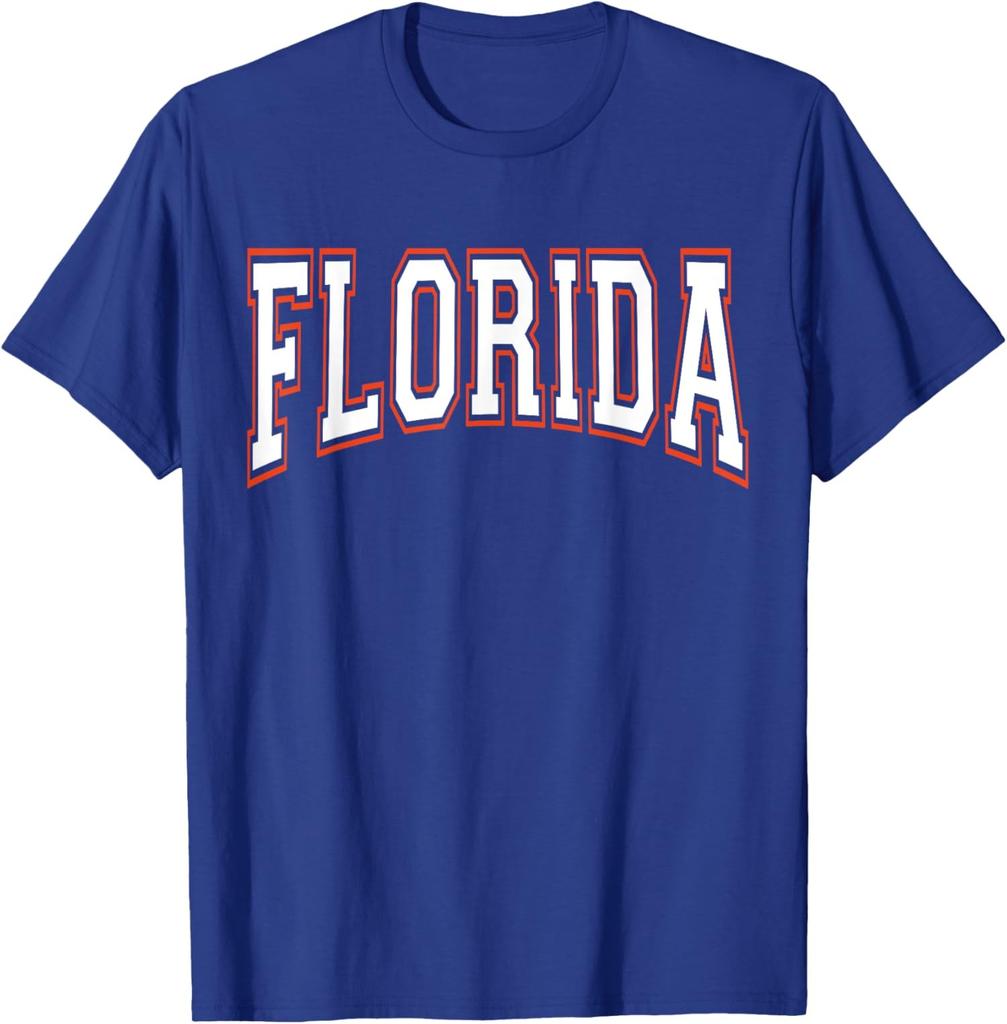 Florida FL United States Font Retro Vintage Design Unisex T-Shirt