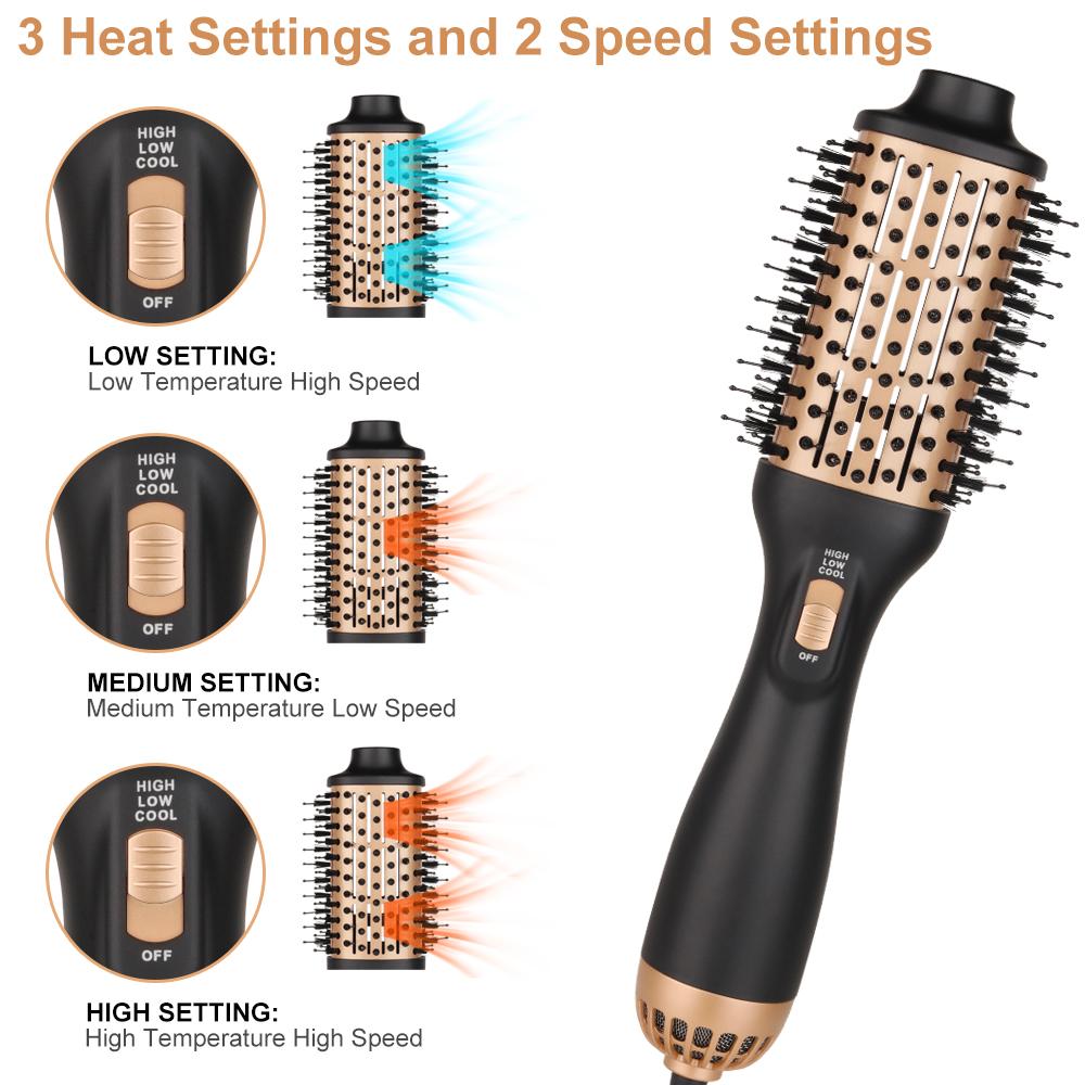 2025 Professional Detachable Interchangeable Electric Hair Brushes Set 1 Step Hot Air Brush Comb Hair Dryer Portable Household