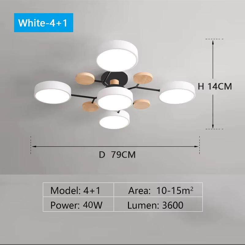 Nordic Living Room Ceiling Chandelier Bedroom Modern LED Ceiling Light Kitchen Wooden Chandelier Dining Room Lamp Aisle Lighting