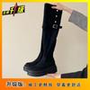 Thick Heel Shows High Platform Boots, New In Autumn and Winter 2025, Two-wear Folded Long Tube Women's Knee Knight Boots Tide