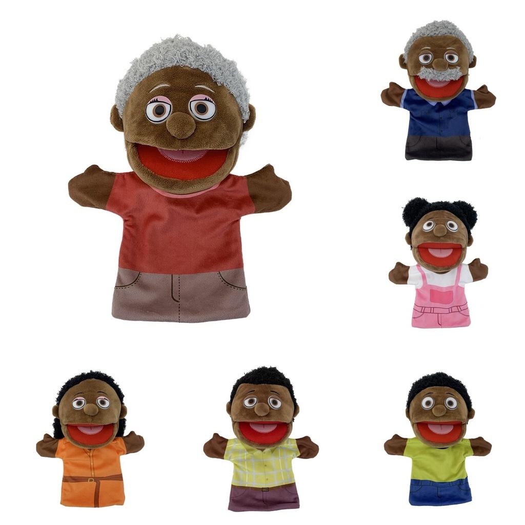 Cartoon Black Half Body Hand Puppet For Interactive Storytelling