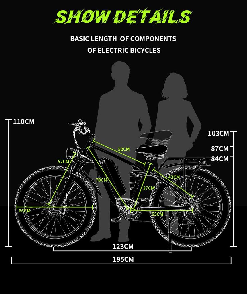 DUOTTS S26 Electric Bike 750W Motor, 48V 20Ah Samsung Battery, 120KM Range, IP55 Waterproof, 55° Climbing