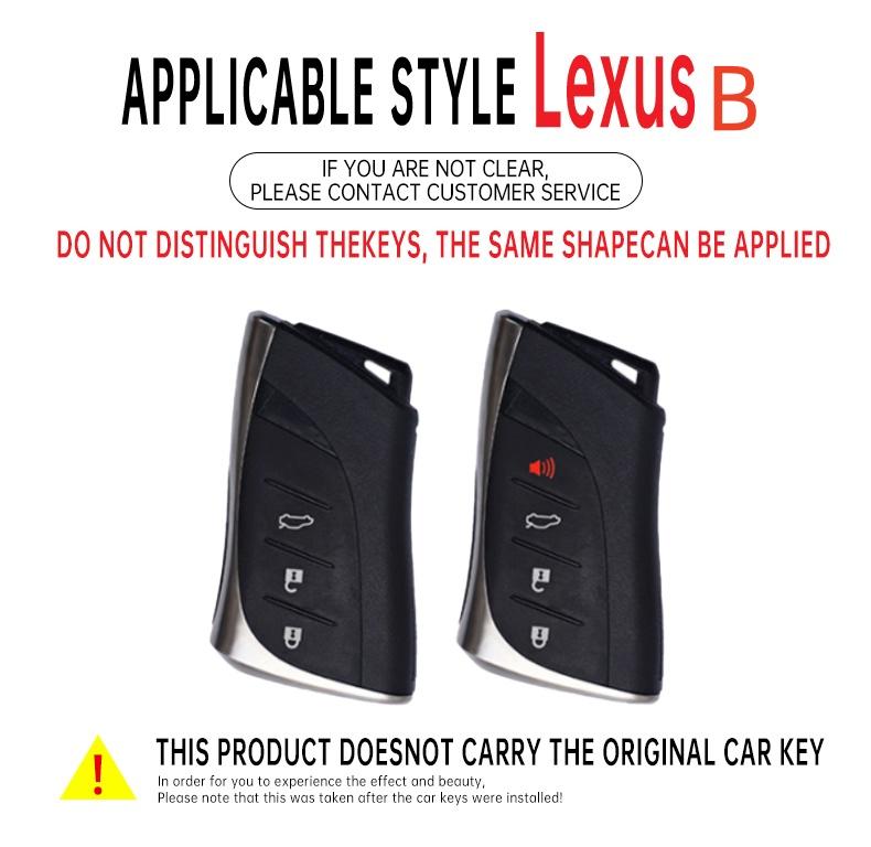 DJSZ3 Zinc Alloy Car Key Case Fob Cover Shell for Lexus UX200 UX250h ES200 ES300h ES350 US200 US260h 2018 2019 Protector Accessories