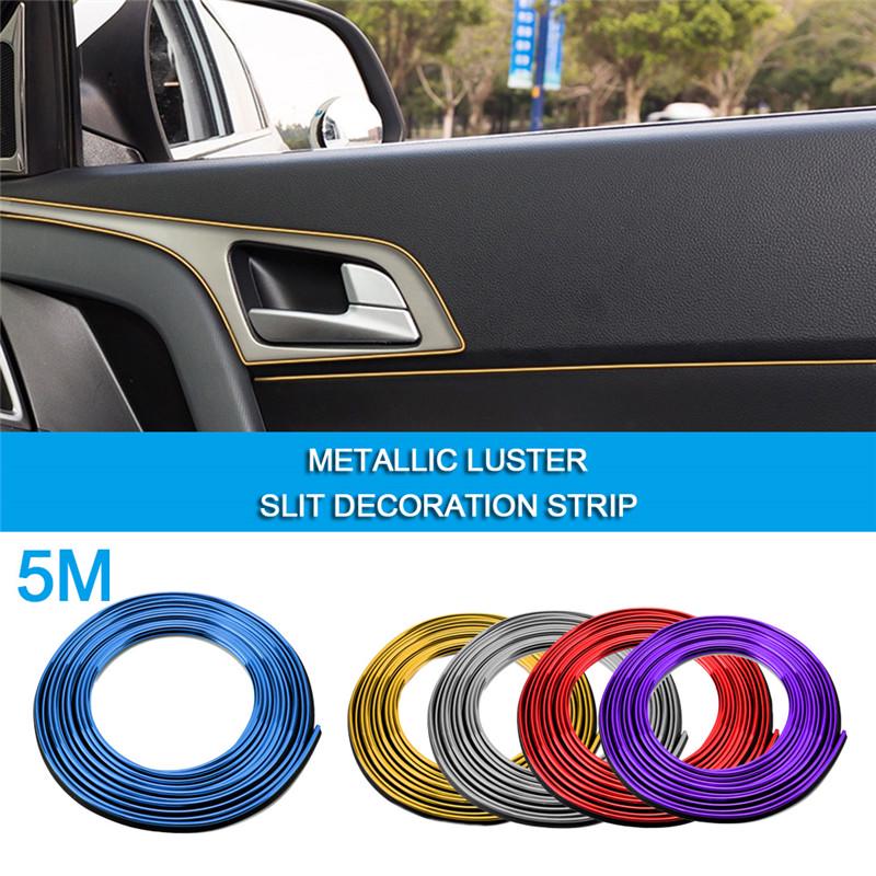 5M Car Style Interior Trim With Decorative Molding Fascia Dashboard Door Edge Universal Car Parts