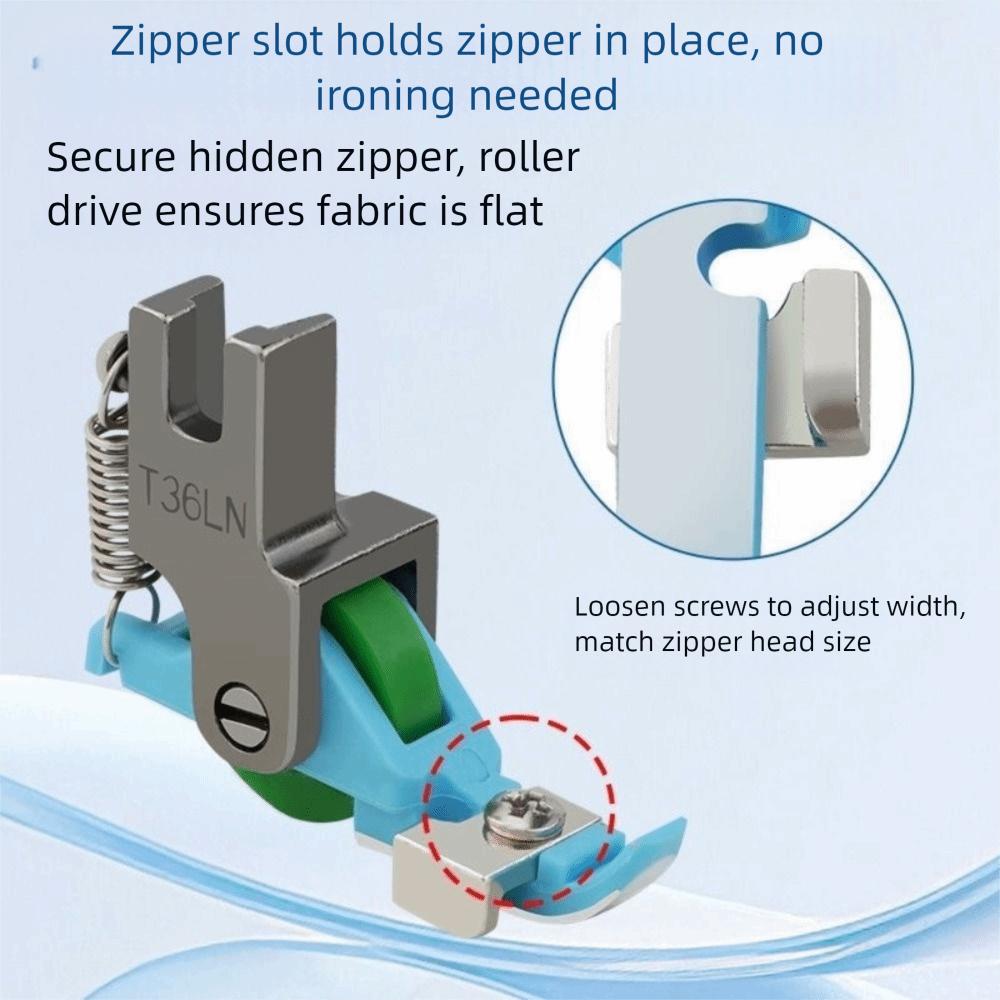 Adjustable Invisible Zipper Foot T36LN Sewing Presser Foot  for Industrial Sewing Machine Parts