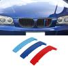 3PCS Car 3D M Styling Front Grille Cover Trim Bumper Strips Stickers Cover for BMW E81 E82 E87 E88 1 Series 2004-2011