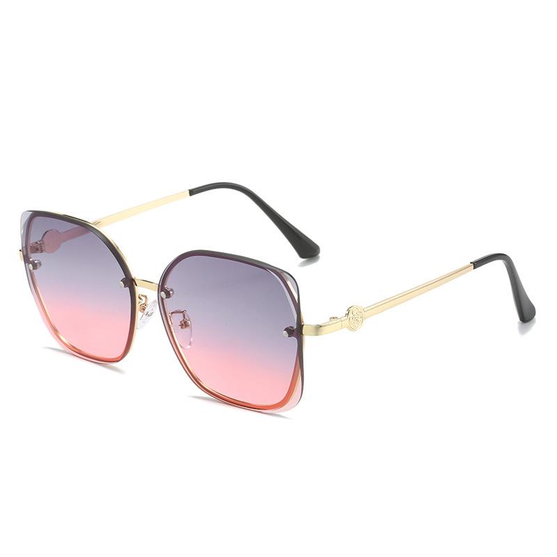 Солнцезащитные очки в квадратной оправе с металлическим копировальным узором, женские солнцезащитные очки, качественные очки