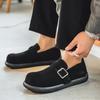 Новая мужская обувь Легкая Удобная Одношаговая Ленивая Обувь Противоскользящая Спортивные Туфли-Бобы Мягкая Подошва Широкий Носок Мужская Повседневная Обувь