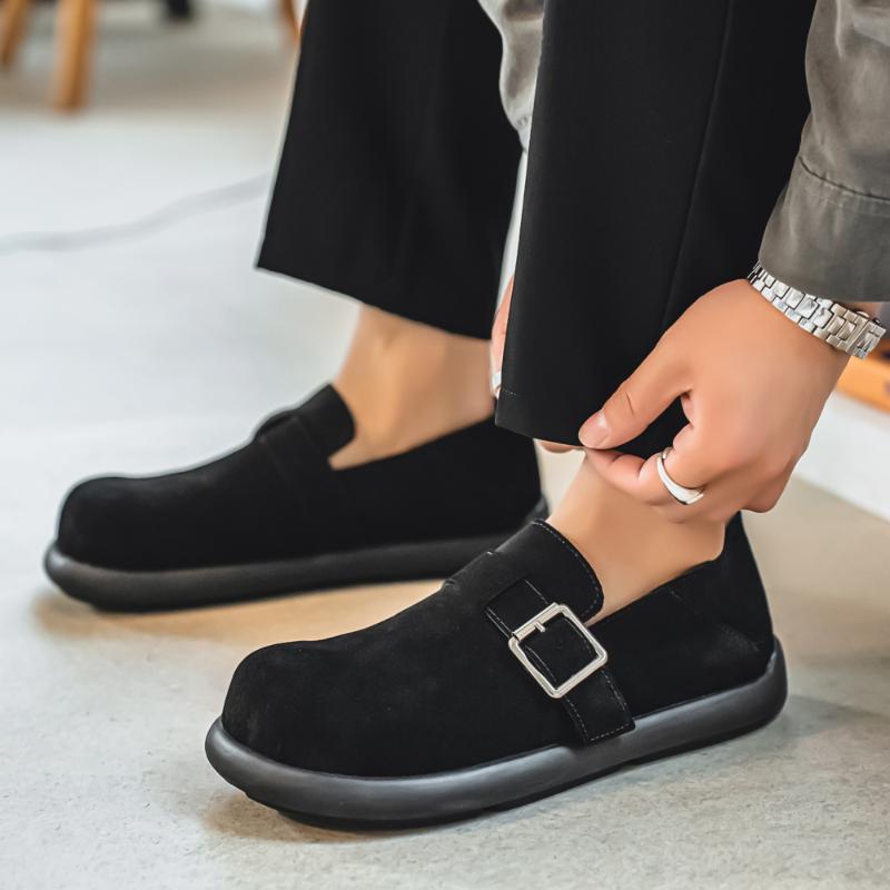 Новая мужская обувь Легкая Удобная Одношаговая Ленивая Обувь Противоскользящая Спортивные Туфли-Бобы Мягкая Подошва Широкий Носок Мужская Повседневная Обувь