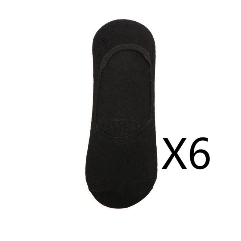 6 пар мужских летних тонких носков больших размеров, хлопковые невидимые силиконовые носки, антибактериальные слипоны