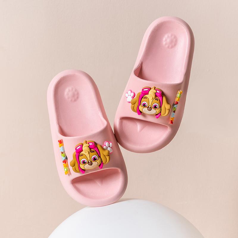 PAW PATROL Children's Slippers Boys Summer Home Bathroom Non-slip Indoor Soft Bottom Cartoon Flip-flops Girls ear Outside