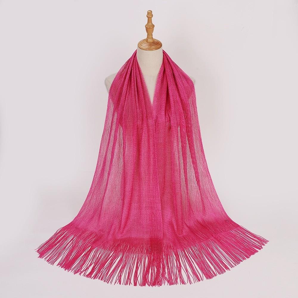 Длинная банкетная шаль Блестящий шарф для вечернего платья Модный металлический шарф