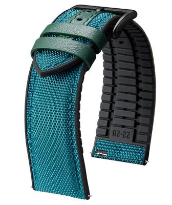 Нейлоновый силиконовый ремешок для часов 18 мм 19 мм 20 мм 21 мм 22 мм быстросъемный брезентовый и резиновый гибридный ремешок для замены ремешка для часов для мужчин и женщин 9 цветов