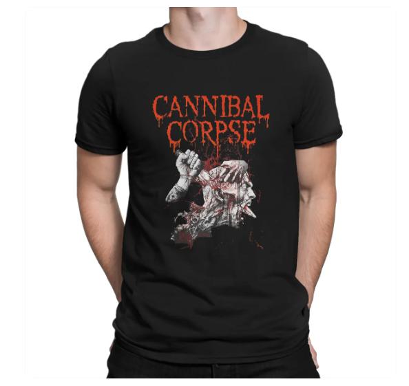 Harajuku Streetwear Tshirt Unisex Summer Tops Cannibal Corpse T-Shirt Death Metal Band Butchered Skull Tomb Unisex Brand T-shirt Unisex T-shirt