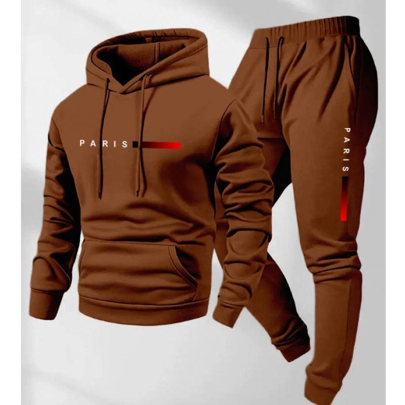 Mens Hooded Sweatshirt Tracksuit Set Cotton Blend Loungewear Young Adults