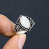 Natural Rainbow Moonstone Gemstone 925 Sterling Silver Gift Ring Size 10 I0Y60