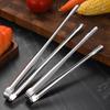Зажимы для еды с противоскользящим покрытием Щипцы из нержавеющей стали Для барбекю Пикники Банкеты Щипцы для еды Зажимы в японском стиле с длинной ручкой