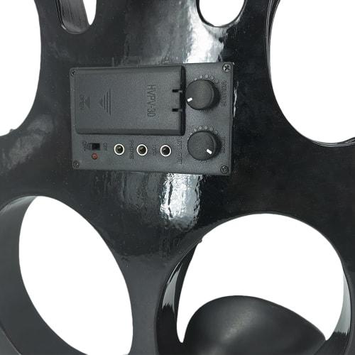 Vetimobato 16-inch Electric Viola - Practice Silent Viola Solid Wood Walnut, Maple Neck, Ebony Fittings, Metallic Coating, Includes Case, Bow, Headpho