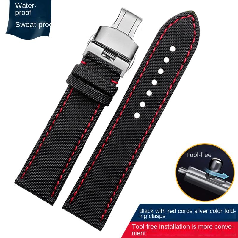 Ремешок для часов с быстрой заменой Для MIDO Helmsman commander omega Tag Heuer Нейлоновый Холст кожа Водонепроницаемый Мужской ремешок для часов 20 мм 22 мм