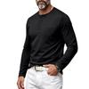 Men S Loose Fit Long Sleeve Henley Neck Casual Basic T Shirt