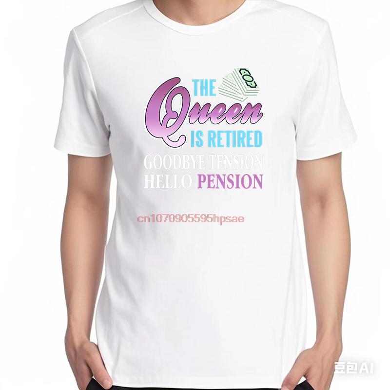 Unisex Cotton Short Sleeve Tshirt The Queen Is A Retired Fashion Graphic Print Summer Shirt For Unisex And Unisex