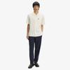 FRED PERRY [Sharp] Seersucker Revere Collar Shirt - Ecru Afpm2612471-560