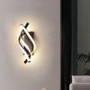 Modern LED Wall Lamp Bedside Decor Line Wall Sconce Bedroom Corridor Living Room Backgroud Black White Indoor Lighting Lustre