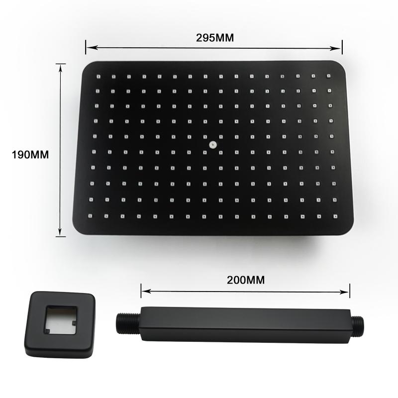 Встраиваемый в стену смеситель для душевой кабины в ванной комнате, верхнее крепление, потолочный кронштейн, большая панель, душевая головка «тропический душ», смеситель для ванны, набор для душа с горячей и холодной водой