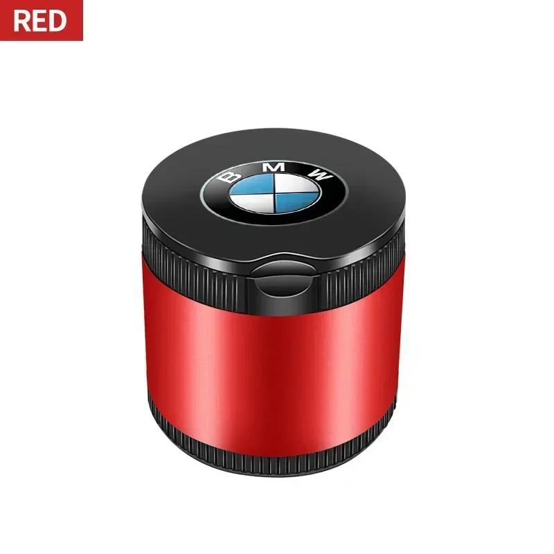Car Portable Ashtray LED Light Alloy Ash Tray Aluminum Cup For BMW 1 3 5 Series X1 X4 X5 X7 G20 G38 F20 F39 F48 E46 E60 E36 E39