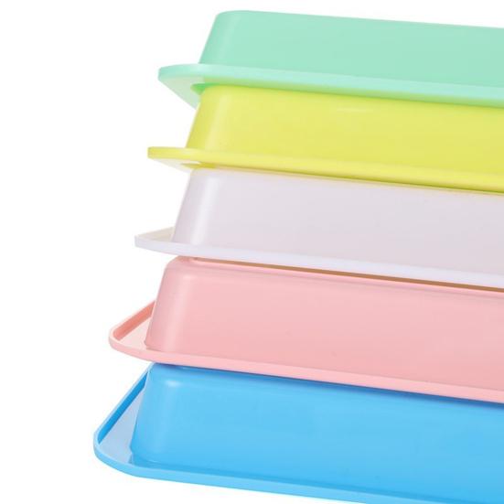 5 шт. подносов для хранения, яркий цвет, легко моющиеся, штабелируемые, многоцелевые