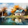 Oil Painting By Numbers On Canvas Riverside Cottage Diy 60x75cm Pictures By Numbers Kits For Adults Wall Home Decor