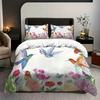 Пододеяльник «Колибри и цветы», постельное белье, цифровой комплект, комплект из трех предметов