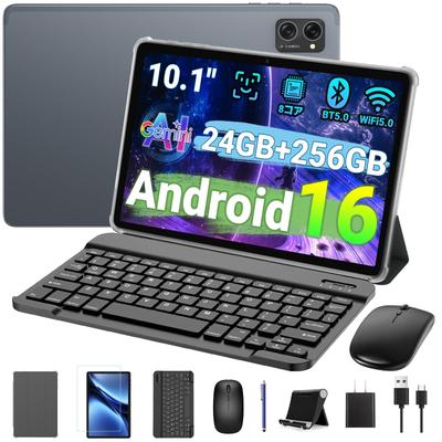 Лучший по соотношению цена/качество Android 16 Планшет TABWEE T20 Планшет с TF-картой Widevine L1 Разделение экрана ПК Word и Excel Защита для лица Промышленный ПК 10-дюймовый Wi-Fi,