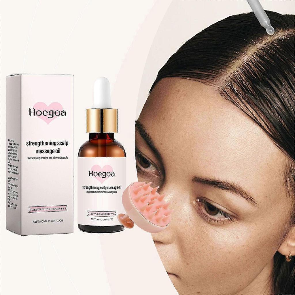 Scalp Care Massage Oil, with Comb Rosemary Hair Oil for Nourishing Soothing Scalp & Shiny Hair