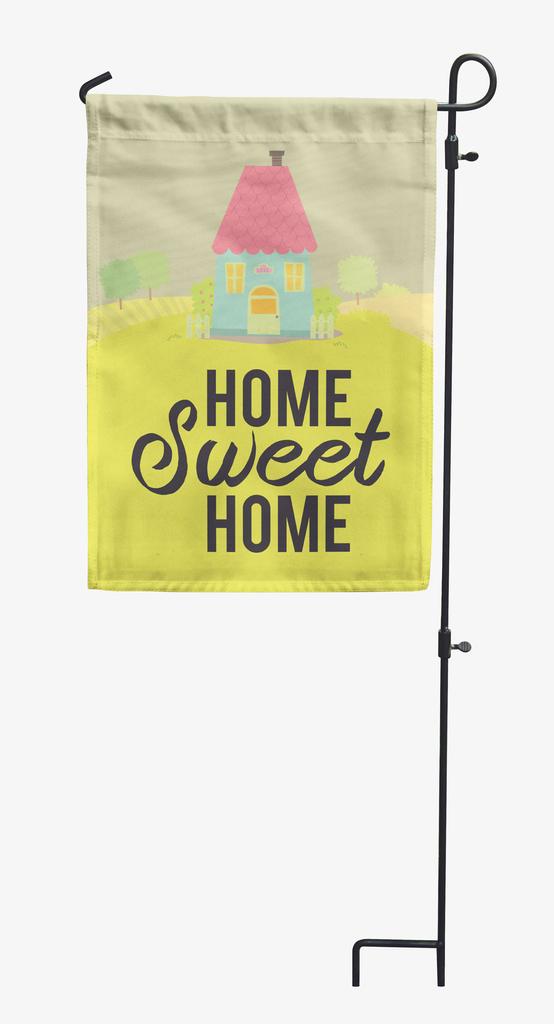 Printtoo Tan Home Sweet Home Garden Summer 12.5""x18"" Двусторонние флаги Флаг для кемпинга