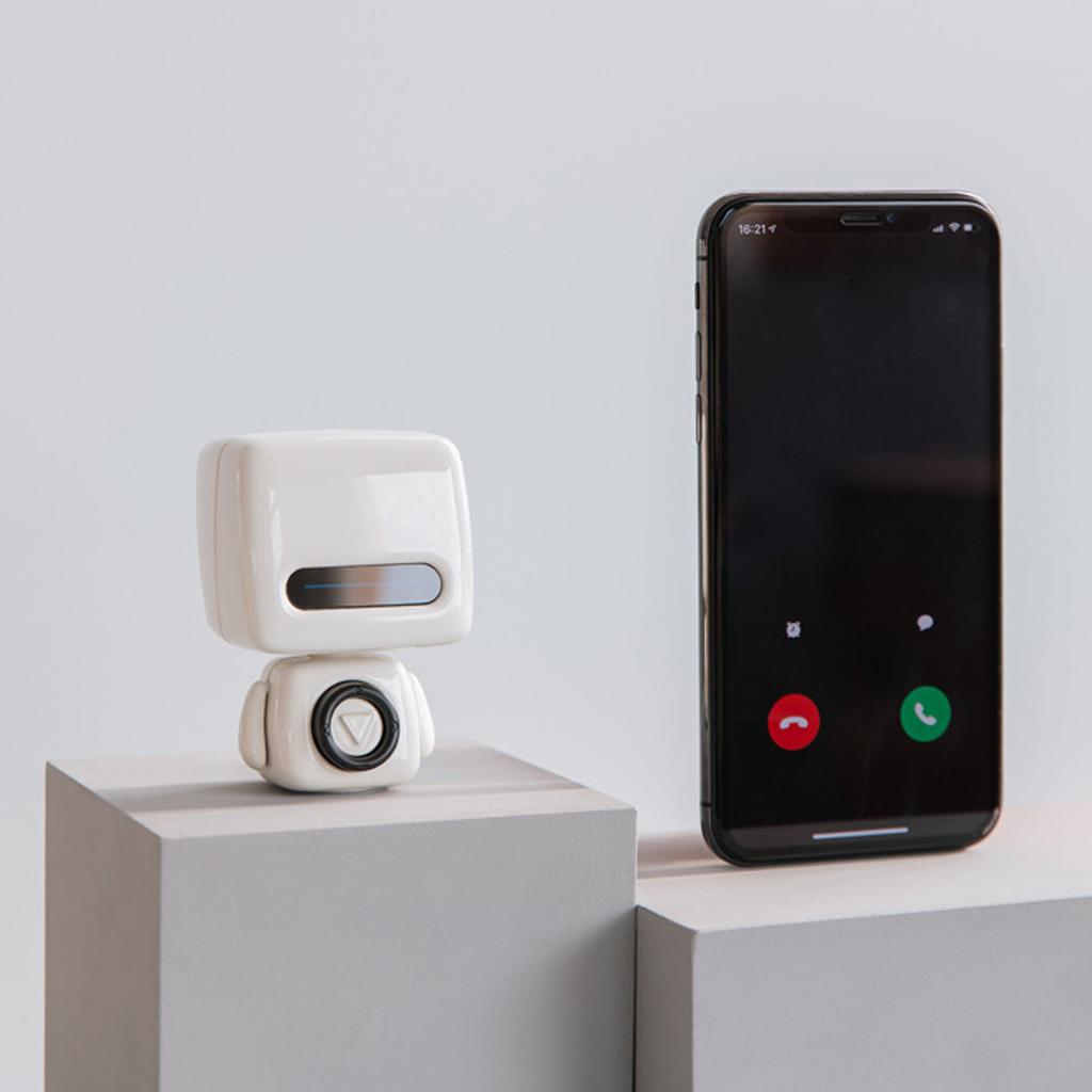 Portable Speaker Cute Robot Shape Built in Mic Multifunction Smart Wireless Speaker for Photo Call