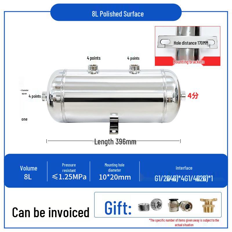 Compact Horizontal Air Pressure-Stabilizing Vacuum Tank for Automated Equipment
