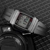 Vintage Square Design Dual Time LED Light Waterproof Watch, F-201WA-1A