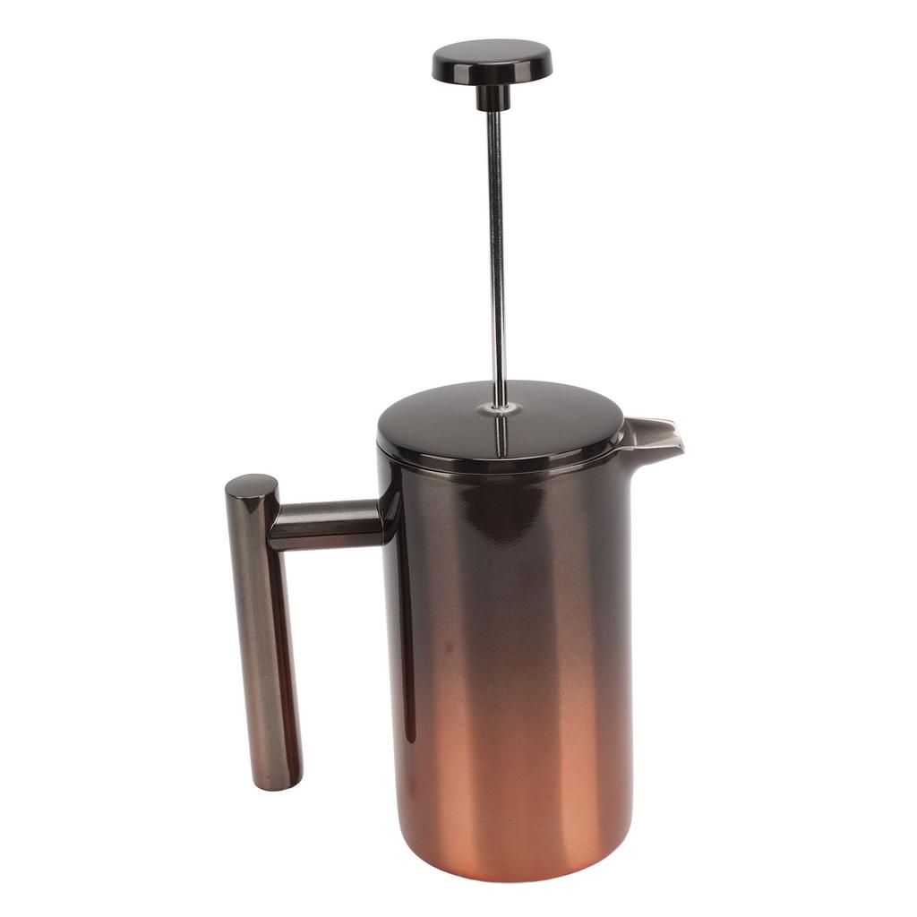 Френч-пресс для кофеварки и чая с фильтром, двухслойный, нержавеющая сталь 304, градиентный пандус для 350 мл