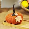 Mini Knit Pumpkins Desktop Ornaments Autumn Fabric Artificial Pumpkin Crafts for Fall Thanksgiving Harvest Festival Halloween Home Decor