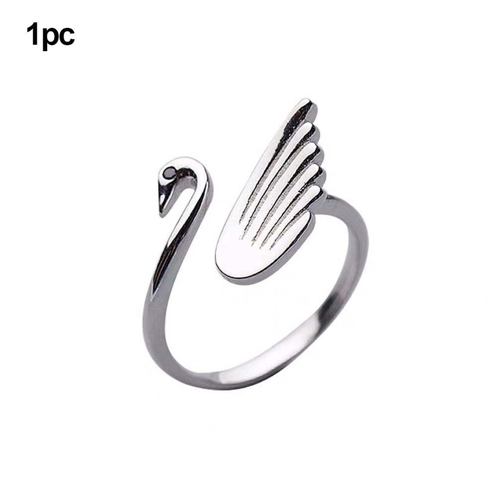 Swan Sewing Accessories Adjustable Finger Wear Thimble Ring Yarn Guides Knitting Loop Crochet Ring