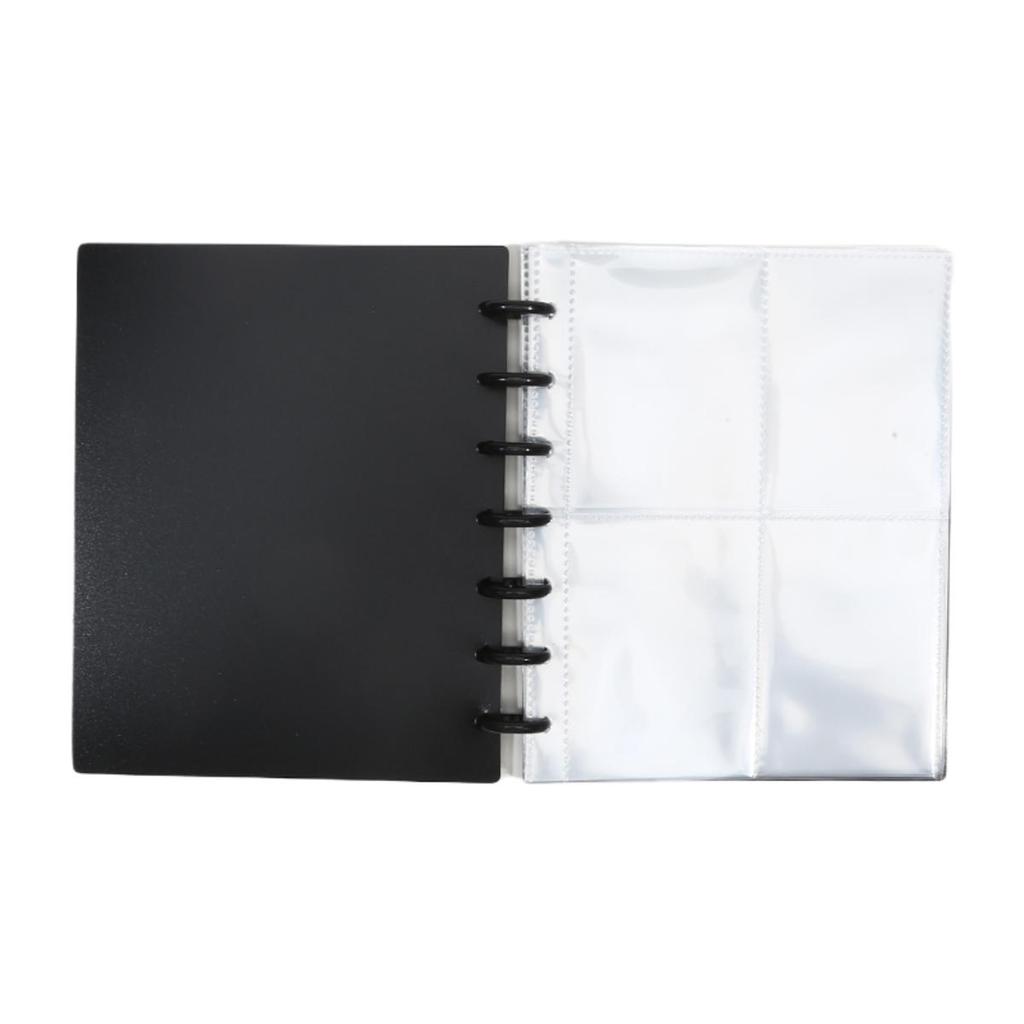 Mushroom Hole Card Collection Book Solid Colour Insert Loose-leaf Album 3 Inch Four-panel Photo Postcard Storage and Sorting