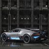 1:24 масштабные литые под давлением металлические модели автомобилей Bugatti Divo для игрушек для мальчиков в возрасте от 3 до 12 лет, автомобили с откатным механизмом, музыкальными дверцами и открывающимся капотом