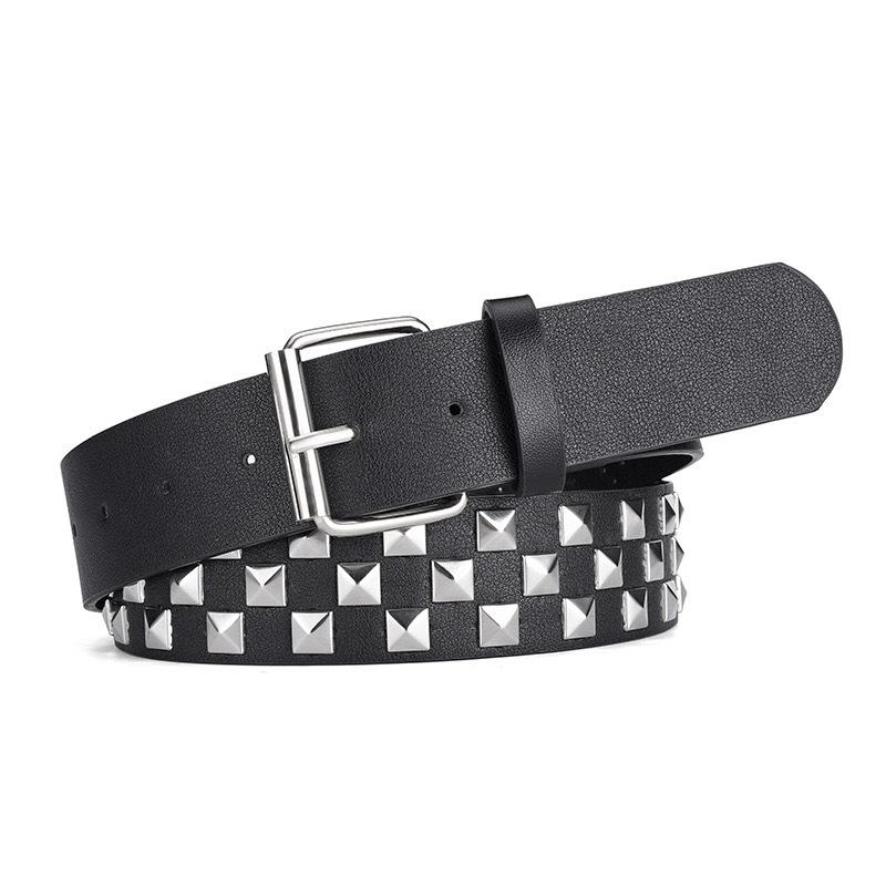 1Pcs Y2K Style Heavy Metal Waist Belt European and American Punk Rock Jeans Waist Belt Ladies Colorful Rivet Waist Belt Unisex